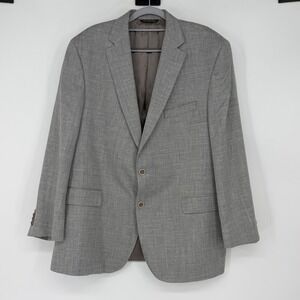 Jack Victor Luxor Sport Coat 43R Gray Wool Silk Linen Blazer